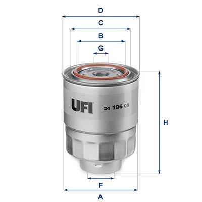 Ufi 24.196.00 Fuel filter 2419600: Buy near me in Poland at 2407.PL - Good price!