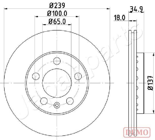 Japanparts DI-0945C Wentylowana przednia tarcza hamulcowa DI0945C: Dobra cena w Polsce na 2407.PL - Kup Teraz!