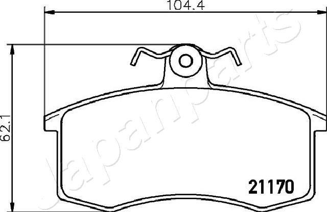 Japanparts PA-045AF Гальмівні колодки, комплект PA045AF: Купити у Польщі - Добра ціна на 2407.PL!