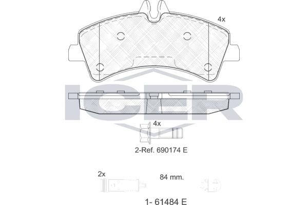 Icer 141849-203 Rear disc brake pads, set 141849203: Buy near me in Poland at 2407.PL - Good price!