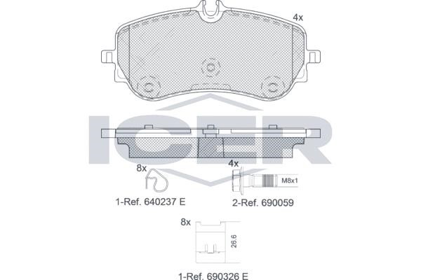 Icer 142301 Rear disc brake pads, set 142301: Buy near me in Poland at 2407.PL - Good price!