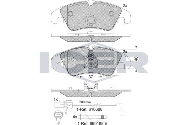 Icer 181862202 Тормозные колодки дисковые, комплект 181862202: Купить в Польше - Отличная цена на 2407.PL!