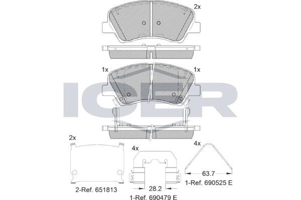 Icer 182035-233 Тормозные колодки дисковые задние, комплект 182035233: Отличная цена - Купить в Польше на 2407.PL!