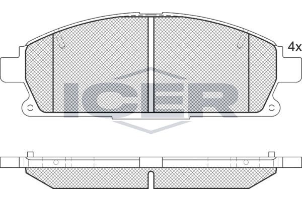 Icer 181521-396 Brake Pad Set, disc brake 181521396: Buy near me in Poland at 2407.PL - Good price!