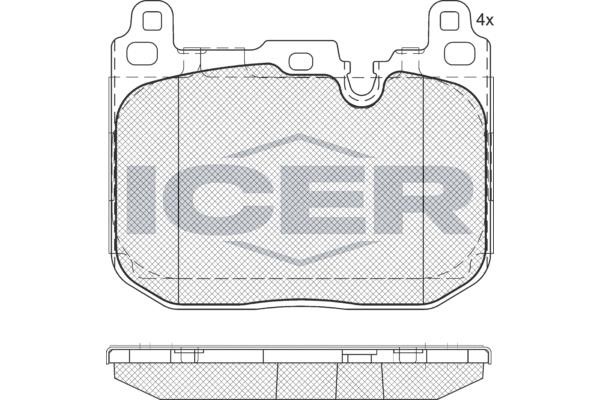 Icer 182093-208 Brake Pad Set, disc brake 182093208: Buy near me in Poland at 2407.PL - Good price!