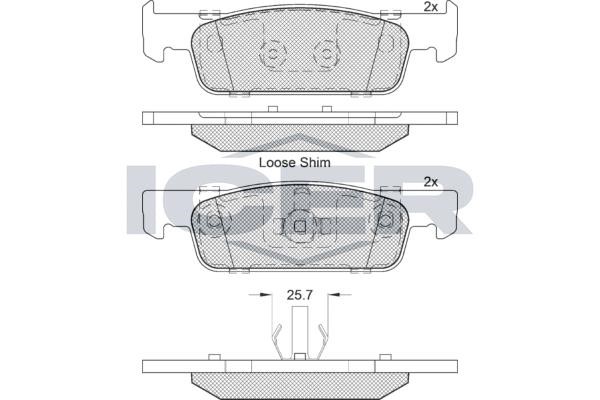 Icer 182115203 Brake Pad Set, disc brake 182115203: Buy near me in Poland at 2407.PL - Good price!