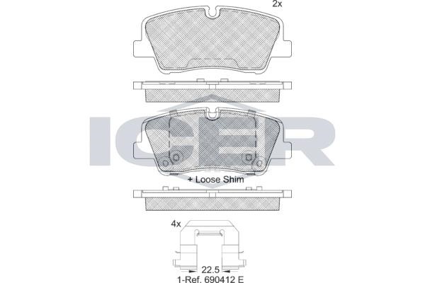 Icer 182267-204 Rear disc brake pads, set 182267204: Buy near me in Poland at 2407.PL - Good price!