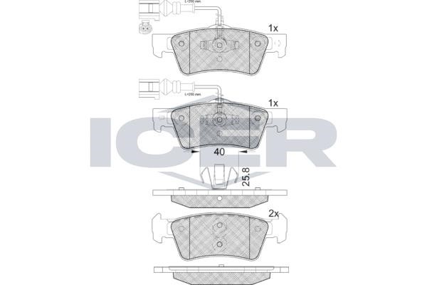 Icer 181815-203 Scheibenbremsbeläge, Set 181815203: Kaufen Sie zu einem guten Preis in Polen bei 2407.PL!