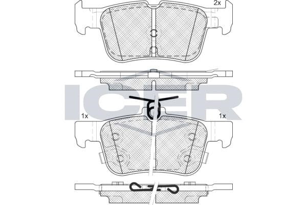 Icer 182198-208 Brake Pad Set, disc brake 182198208: Buy near me in Poland at 2407.PL - Good price!