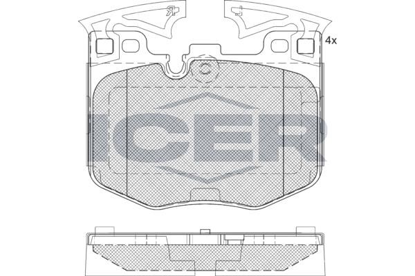 Icer 182280 Rear disc brake pads, set 182280: Buy near me at 2407.PL in Poland at an Affordable price!