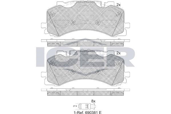 Icer 182281 Тормозные колодки дисковые задние, комплект 182281: Отличная цена - Купить в Польше на 2407.PL!