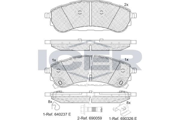 Icer 182389 Тормозные колодки дисковые, комплект 182389: Отличная цена - Купить в Польше на 2407.PL!