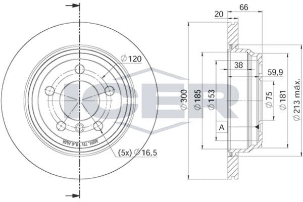 Icer 78BD34182 Bremsscheibe 78BD34182: Kaufen Sie zu einem guten Preis in Polen bei 2407.PL!