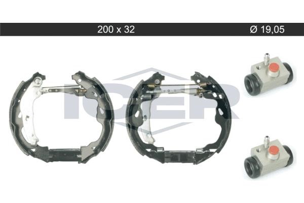 Icer 79KT0109 C Колодки гальмівні барабанні, комплект 79KT0109C: Приваблива ціна - Купити у Польщі на 2407.PL!