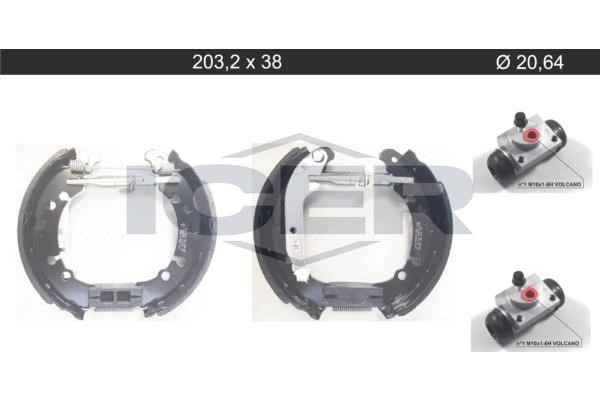 Icer 79KT0144 C Brake shoe set 79KT0144C: Buy near me in Poland at 2407.PL - Good price!