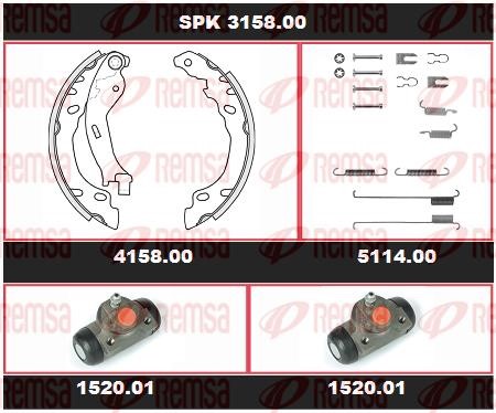 Remsa SPK 3158.00 Brake shoe set SPK315800: Buy near me in Poland at 2407.PL - Good price!