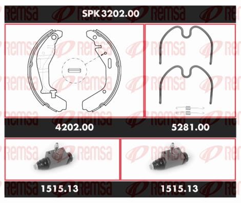  SPK 3202.00 Bremsbackensatz SPK320200: Kaufen Sie zu einem guten Preis in Polen bei 2407.PL!