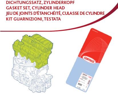 Corteco 417552P Прокладки ГБЦ, комплект 417552P: Приваблива ціна - Купити у Польщі на 2407.PL!