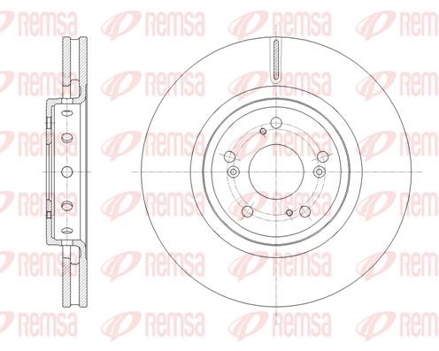 Remsa 61658.10 Front brake disc ventilated 6165810: Buy near me in Poland at 2407.PL - Good price!