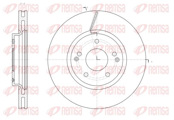 Remsa 61663.10 Тормозной диск передний вентилируемый 6166310: Отличная цена - Купить в Польше на 2407.PL!