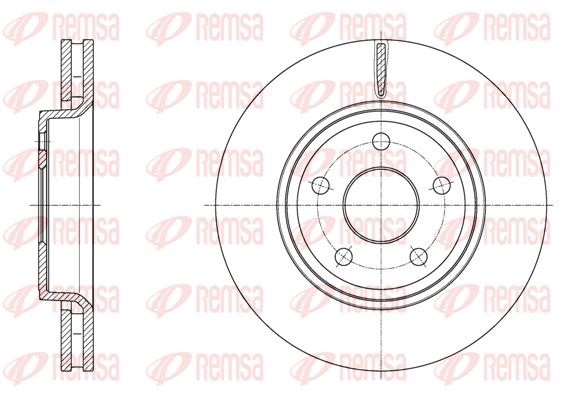Remsa 61668.10 Front brake disc ventilated 6166810: Buy near me in Poland at 2407.PL - Good price!