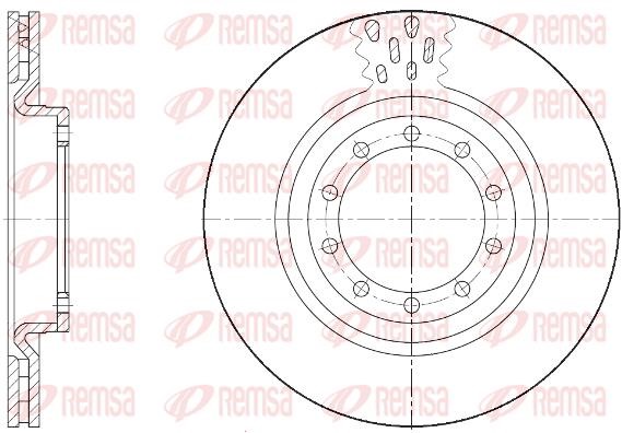 Remsa 61672.10 Тормозной диск передний вентилируемый 6167210: Отличная цена - Купить в Польше на 2407.PL!