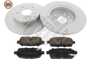 Mapco 47854HPS Brake discs with pads front non-ventilated, set 47854HPS: Buy near me in Poland at 2407.PL - Good price!