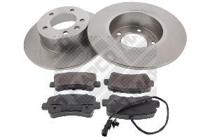 Mapco 47721 Brake discs with pads rear non-ventilated, set 47721: Buy near me in Poland at 2407.PL - Good price!
