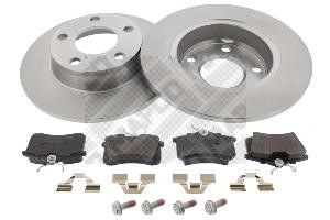 Mapco 47874 Brake discs with pads rear non-ventilated, set 47874: Buy near me in Poland at 2407.PL - Good price!