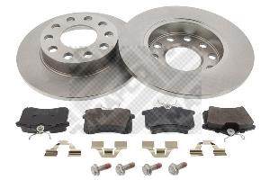 Mapco 47931 Brake discs with pads rear non-ventilated, set 47931: Buy near me in Poland at 2407.PL - Good price!