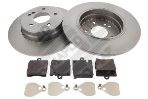 Mapco 47796 Brake discs with pads rear non-ventilated, set 47796: Buy near me in Poland at 2407.PL - Good price!