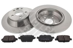 Mapco 47954 Rear brake disc, non-ventilated 47954: Buy near me in Poland at 2407.PL - Good price!