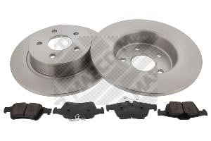 Mapco 47822 Rear brake disc, non-ventilated 47822: Buy near me in Poland at 2407.PL - Good price!