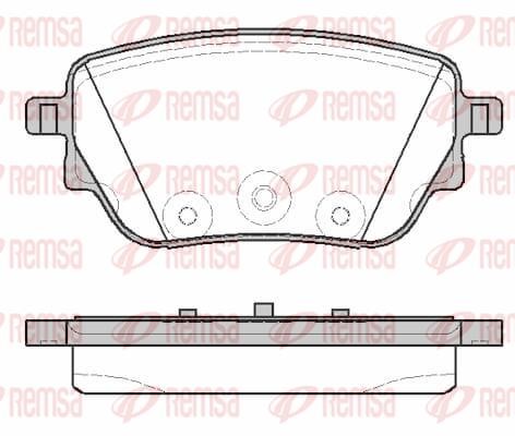Remsa 1838.00 Rear disc brake pads, set 183800: Buy near me in Poland at 2407.PL - Good price!