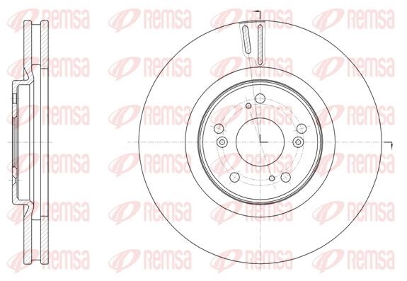 Remsa 6160710 Тормозной диск передний вентилируемый 6160710: Купить в Польше - Отличная цена на 2407.PL!