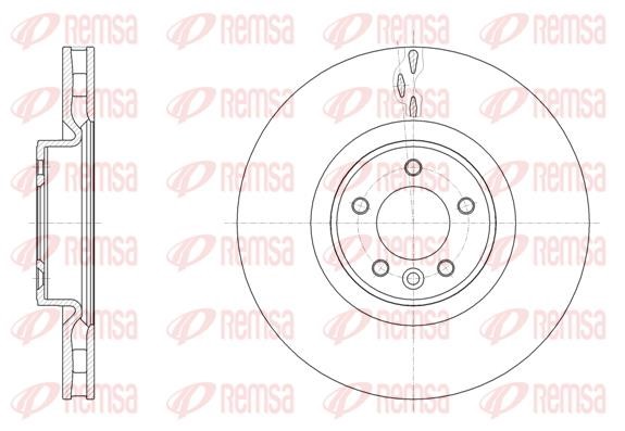 Remsa 6161110 Front brake disc ventilated 6161110: Buy near me in Poland at 2407.PL - Good price!