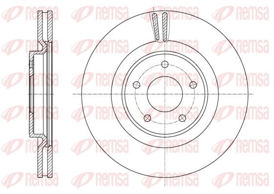 Remsa 6162210 Front brake disc ventilated 6162210: Buy near me in Poland at 2407.PL - Good price!