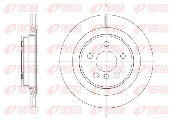 Remsa 6163210 Rear ventilated brake disc 6163210: Buy near me in Poland at 2407.PL - Good price!