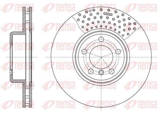 Remsa 6159410 Front brake disc ventilated 6159410: Buy near me in Poland at 2407.PL - Good price!