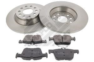 Mapco 47636 Rear brake disc, non-ventilated 47636: Buy near me in Poland at 2407.PL - Good price!