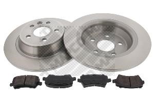 Mapco 47662/1 Rear brake disc, non-ventilated 476621: Buy near me in Poland at 2407.PL - Good price!