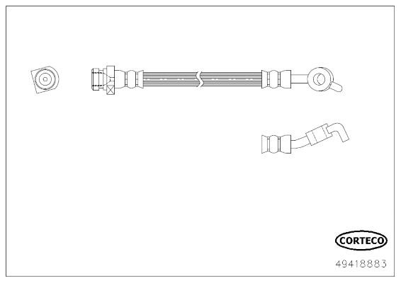 Corteco 49418883 Brake Hose 49418883: Buy near me in Poland at 2407.PL - Good price!