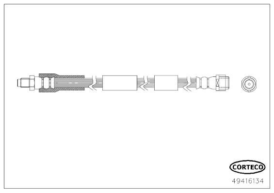 Corteco 49416134 Brake Hose 49416134: Buy near me at 2407.PL in Poland at an Affordable price!