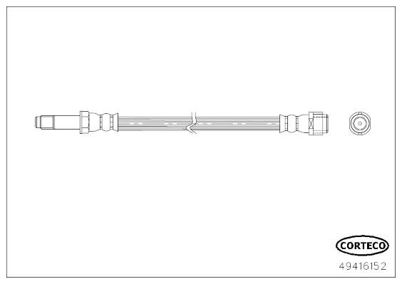 Corteco 49416152 Тормозной шланг 49416152: Отличная цена - Купить в Польше на 2407.PL!