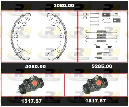 Road house 3080.00 Brake shoe set 308000: Buy near me at 2407.PL in Poland at an Affordable price!
