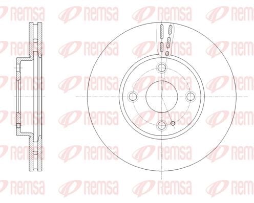 Remsa 61659.10 Front brake disc ventilated 6165910: Buy near me in Poland at 2407.PL - Good price!