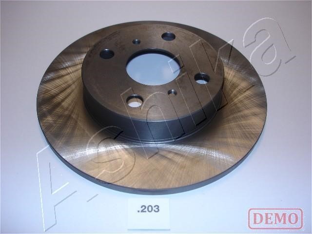 Ashika 61-02-203C Rear brake disc, non-ventilated 6102203C: Buy near me in Poland at 2407.PL - Good price!