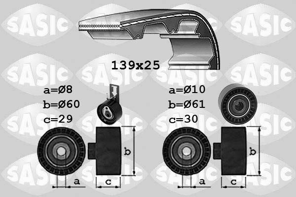 Sasic 1750042 Комплект зубчастих ременів 1750042: Приваблива ціна - Купити у Польщі на 2407.PL!