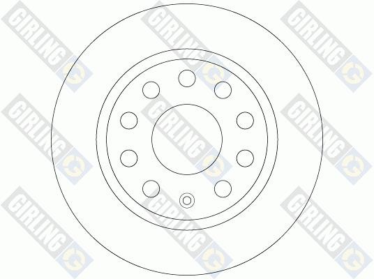 Girling 6064444 Rear brake disc, non-ventilated 6064444: Buy near me in Poland at 2407.PL - Good price!