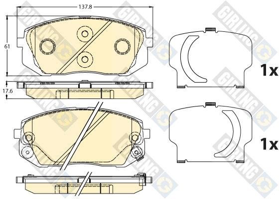 Girling 6136476 Гальмівні колодки, комплект 6136476: Приваблива ціна - Купити у Польщі на 2407.PL!